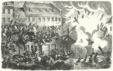 Blowing up of the Elster Bridge, Battle of Leipzig