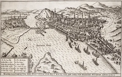 Buda and Pest Besieged by the Christians in 1602, Illustration from a Book on the Ottoman Campaigns in Europe, Engraved by Paul Furst