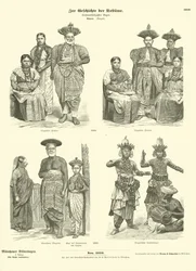 Ceylonese Costumes, 1880