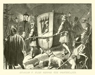 Charles V Flies Before the Protestants