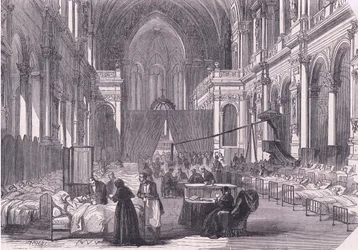 Church in Paris Converted into a Hospital