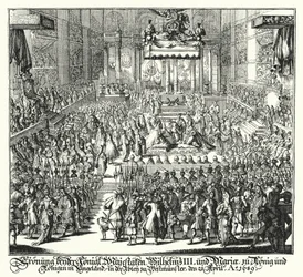 Coronation of King William III and Queen Mary in Westminster Abbey