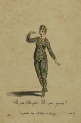 Costume Design for the Role of Papageno in the Opera The Magic Flute by Wolfgang Amadeus Mozart