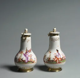 Covered Flask, Meissen Porcelain Factory, Germany, c.1720-1723