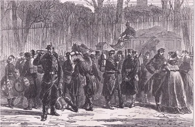 Departure of the Tenth Regiment of National Guards to advanced posts, Cassell