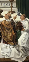 Detail of the Mass of St. Gregory, from an altarpiece of the Resurrection