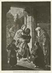 Ekkehard bringing Frau Hadwig into the convent