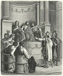 Emissaries of Eumenes II of Pergamom before the Roman Senate