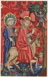 Entry of Jesus Christ into Jerusalem, Tapestry Altar Frontal, Basel, c.1440-1450
