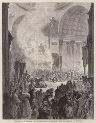 Evening Service in the Kazan Cathedral, St Petersburg, Russia, at Christmas