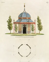 Exterior of a Chinese Garden Temple, from Recent New Ideas for the Garden, published 1779