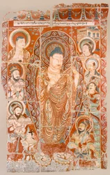 Facsimile of Cave Temple Paintings Now in the Koeniglichen Museum, Berlin, Late 19th-Early 20th Century