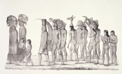 Festive Procession of the Tecunas, from Travels in Brazil