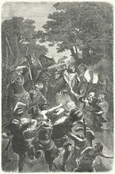 Fleeing Romans under attack by Germans