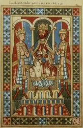 Frederick I with His Two Sons King Henry VI and Duke Frederick, c.1180