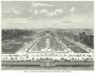 Garden design: gardens of the Chateau de Vaux-le-Vicomte, Maincy, France, laid out by Andre le Notre in the 17th Century