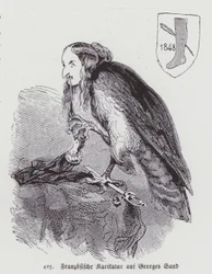 German caricature of 19th Century French female novelist George Sand