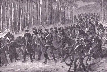 German cavalry en route for Paris, Cassells History of the War between France and Germany published by Cassell and Company Limited, c.1890