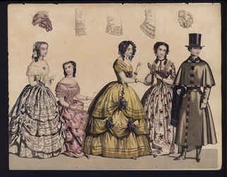 German fashion plate, mid 19th century