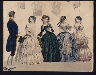 German fashion plate, mid 19th century