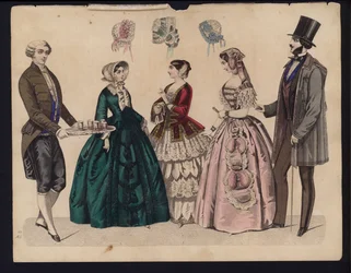 German Fashion Plate, Mid 19th Century