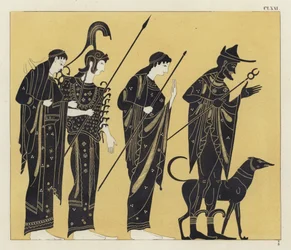 Greek Figures with Dog