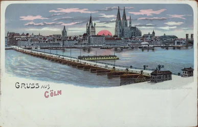 Greeting card of Cologne, pre 1900