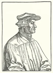 Huldrych Zwingli, Swiss Protestant reformer (engraving)