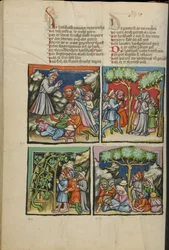 Illuminations from Weltchronik Ms 33 fol. 135v, c.1400-10