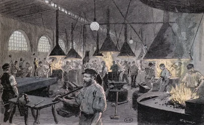 Imperial Wharf in Kiel, Germany, c.1900