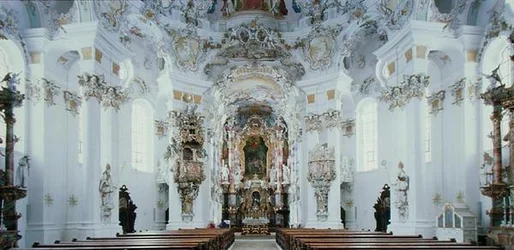 Interior view of the church