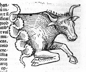 Le Taurus - in Treatise by Johannes Angeli De Magnisconnectionibue Annorum Revolutionibus ac Eorum Perfectionibus. Augsburg, Erhard Ratdolt