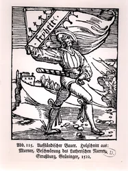 Liberty, illustration of the Peasants Revolt, 1522