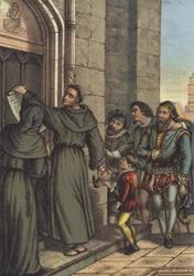 Luther nailing his 95 Theses to the door of All Saints
