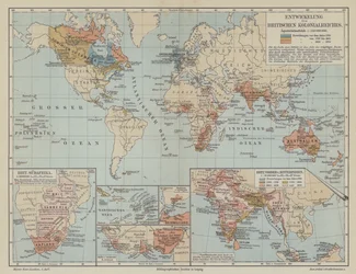 Map Showing the Expansion of the British Empire
