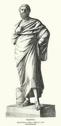 Marble statue of Sophocles