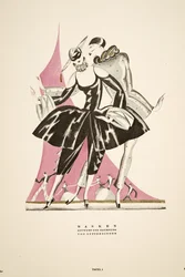 Masks: designed and drawn by Offterdinger, from Styl, pub.1922