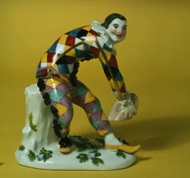 Meissen figure of Harlequin, c.1750