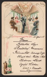 Menu Card Advertising Ueberkinger Sparkling Mineral Water