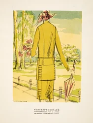 Morgenpromenade, Advertisement for Clothing by L. Anger, from Styl, pub. 1922