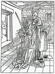 Of Great Strivers in the Law for Things of Nought, illustration from Alexander Barclay