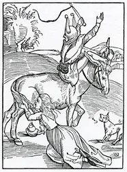 Of great wrathe, procedynge of small occasyon, illustration from Alexander Barclay