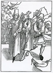 Of the Vice of Unkindness and Fools That Follow It, Illustration from Alexander Barclay