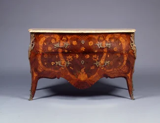 One of a Pair of Marquetry and Parquetry Commodes