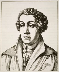 Portrait of Johann Reuchlin, copy of a 19th-century German engraving, illustrated in History of Magic, published late 19th century