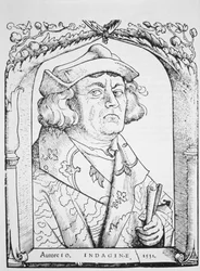 Portrait of John of Indagine, after Hans Baldung Grien, from Chiromantia by Ioannes ab Indagine, Strasburg 1531, illustrated in History of Magic, published late 19th century