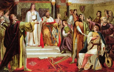 Postcard with a scene from Tannhauser by Richard Wagner