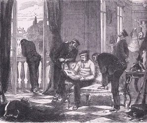 Prussians in occupation of a villa near Paris