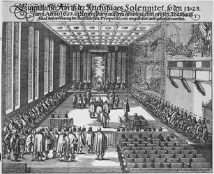 Reichstag of Regensburg in the large Council Chamber, Regensburg
