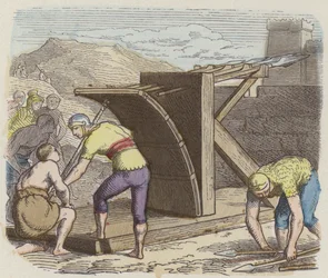 Roman Ballista (Coloured Engraving)